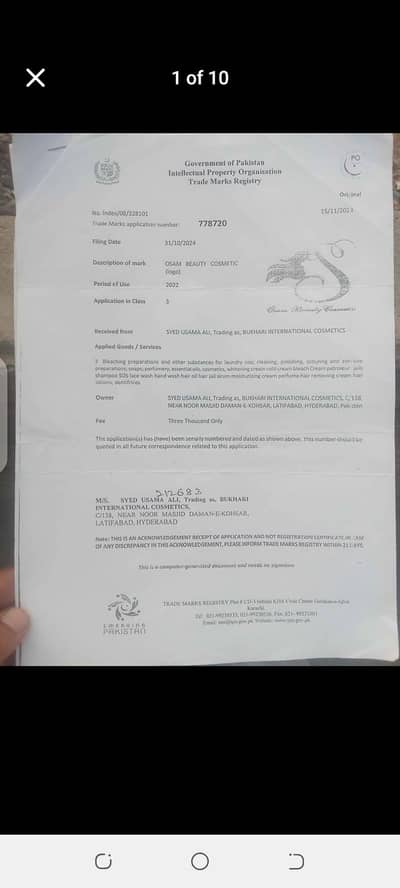 company for sel  (osam beauty cosmetics)