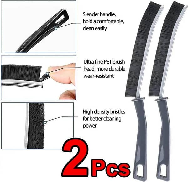 1/2pcs Gap Cleaning Brush Household Ceramic Tile Joint Scrubber Hard Brush Multi Purpose Window And Door Gap Cleaning Brush