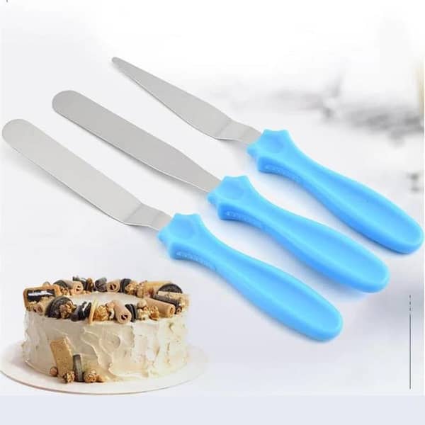 CAKE SPATULAS ANGLED BAKING TOOLS - MULTICOLOR 3pieces