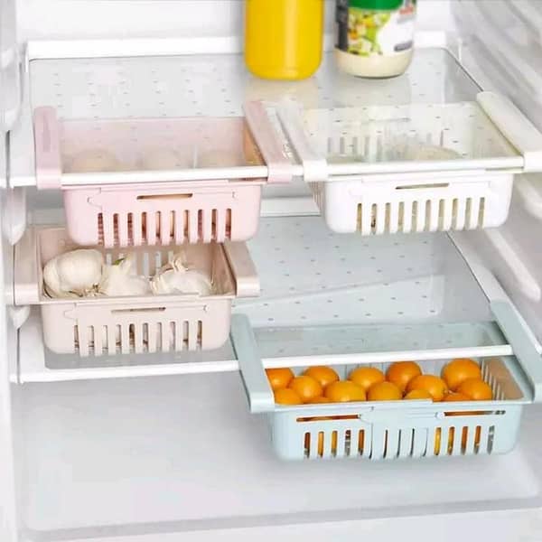 Storage Box/Multipurpose Fridge Storage Sliding Drawer Refrigerator Organizer Space Saver Shelf