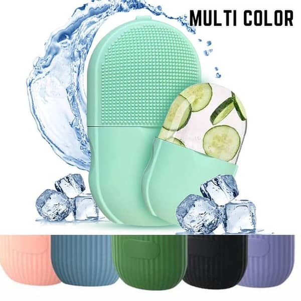 BEAUTY Silicone Ice Roller Facial Massage for Cryotherapy - Beauty Skin Care Massage for Collagen Regrowth & Skin Strengthening - Enhance Your Natural Glow/Reusable Facial Treatment to Tighten & Tone Skin & De-Puff The Eye Area