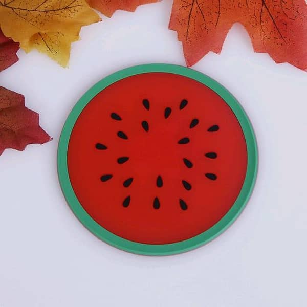 Tea Mat Silicone Coaster Fruit Shape tea Cup Pad Slip Insulation Pad Tea Cup Mat Hot Drink Holder Mug Stand Home Kitchen Accessories