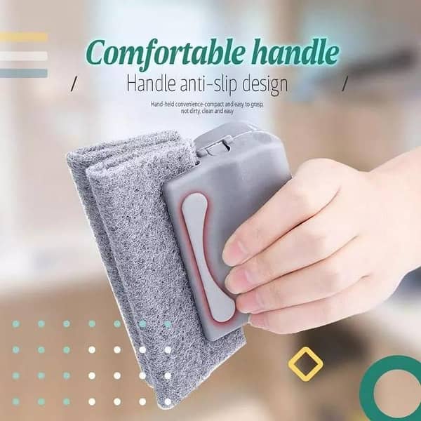 Creative Groove Cleaning Brush,Quickly Clean All Corners And Gaps,Detachable Door Window Track Cleaning Brushes Useful Washable Venetian Blade Dust Cleaner Microfiber Window Slot Clean Tool