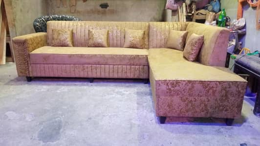 Lshape six seater corner sofa set available,