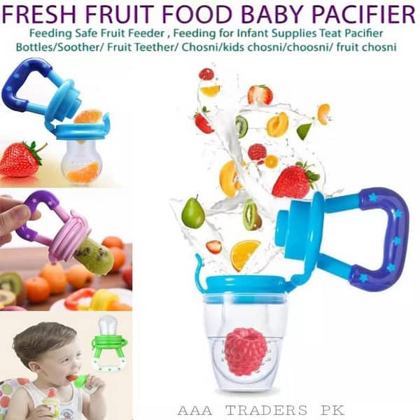 Baby Fruits Pacifier Food Feeder by Chosni – Silicone Baby Feeder for fruits and vegetables