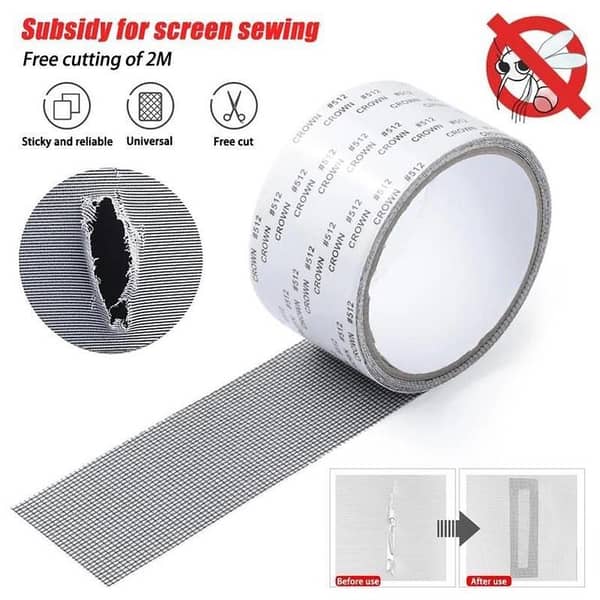 Window Screen Repair Tape Self Adhesive Mesh Tape Net Door Fix Patch Anti Insect Mosquito Mesh Broken Holes Repairing