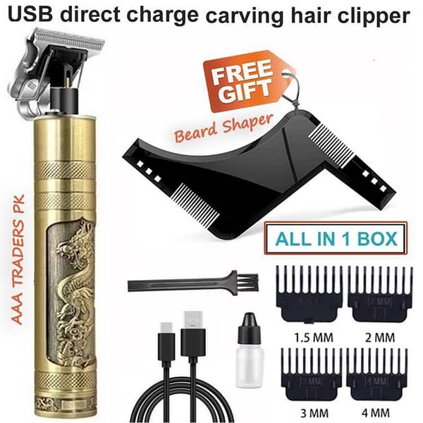 Vintage T9 Electric Cordless Hair Clipper and Trimmer for Men