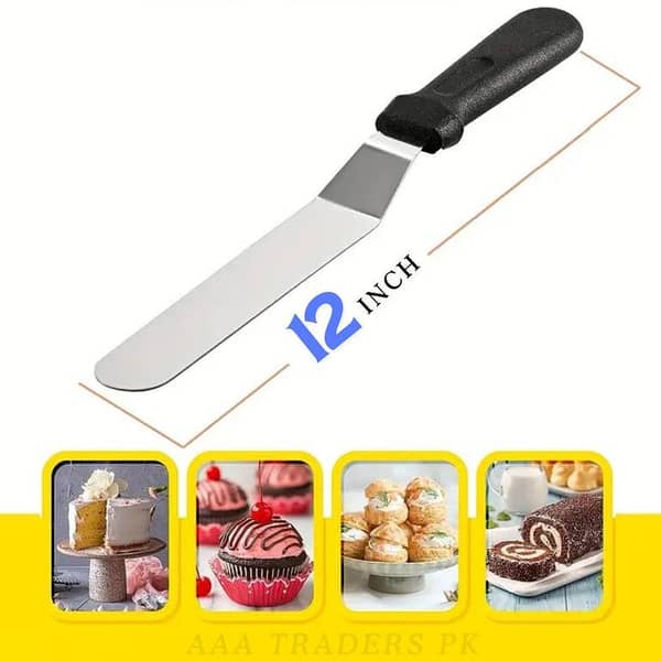 12.5 inch Stainless Steel Cake Spatula Palette Knife/ Icing Spatula, Palette Knife