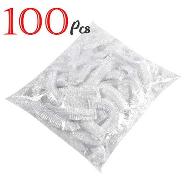 50/100pcs Disposable Food Cover Saver Dust Foods Grade Lids Plastic Wrap Elastic Food Lid Bowl Covers Food Wrap Kitchen Food Fresh Keeping Seal Bag Cookware