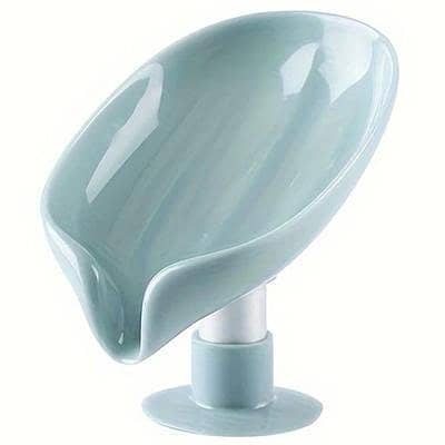 Leaf Shape Soap Box Drain Holder for Bath and Kitchen