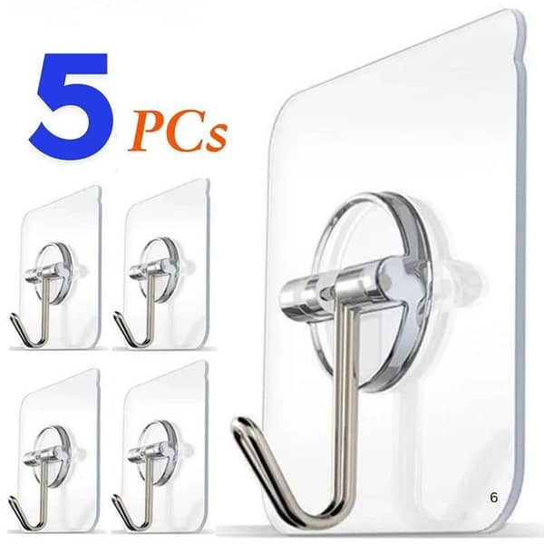 5/10Pcs Wall Mounted Mop Organizer Holder - Brush Broom Hanger - Storage Rack Kitchen Clip - Seamless Mop Hook