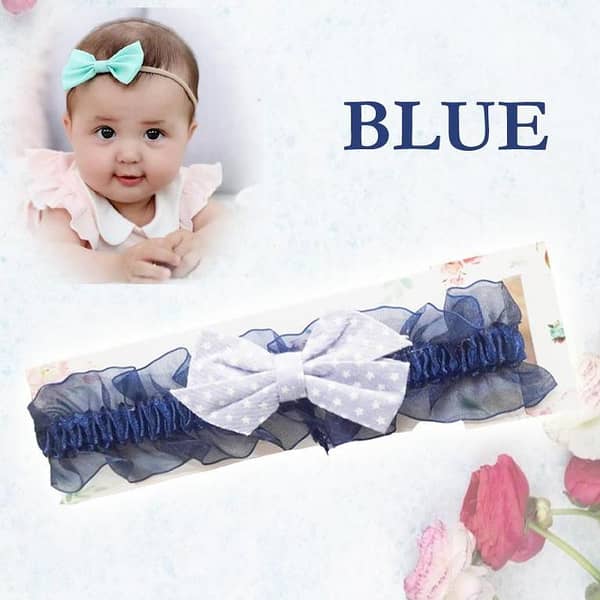 Baby Girl Headband - Elastic Hair Band with Flower for Newborns, Toddlers, and Kids