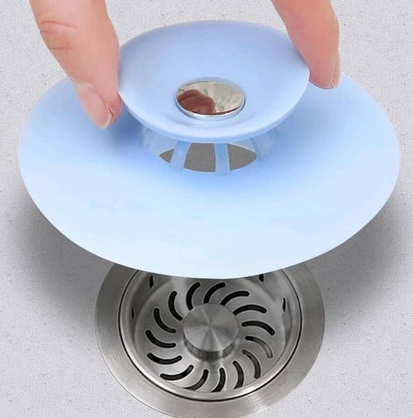 Silicone Floor, Kitchen, and Bathtub Drain Stopper Hair Trap – Flexible Strainer and Plug