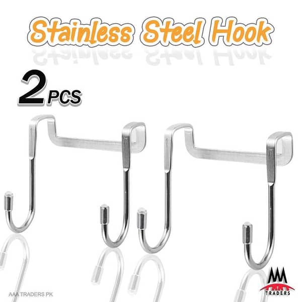 Over The Door Drawer Cabinet Hook – 304 Stainless Steel Double S-Shaped Hanger for Towel, Cloth, Bags and Sundries