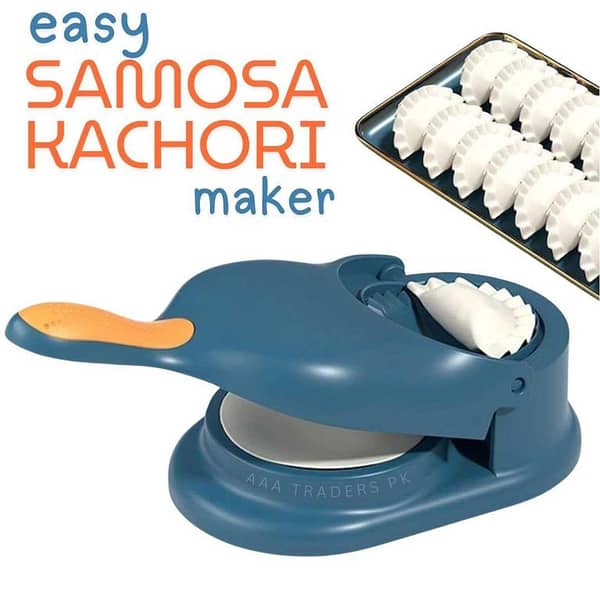 2in1 Samosa & Kachori Maker, LARGE SIZE Dumpling Maker Machine,Fully Automatic, Make Delicious Samosa/ Kachori Quickly and Easily Curry Puffs Maker, Empanada Maker Press, New Mould for Gujia Ghughra Momos Samosas Making