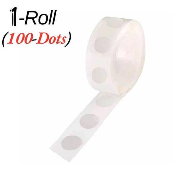 1000pcs Clear Double-Sided Adhesive Dots – 10 Rolls, Removable, 10 mm Dots for Balloons, Crafts, and Wedding Decor