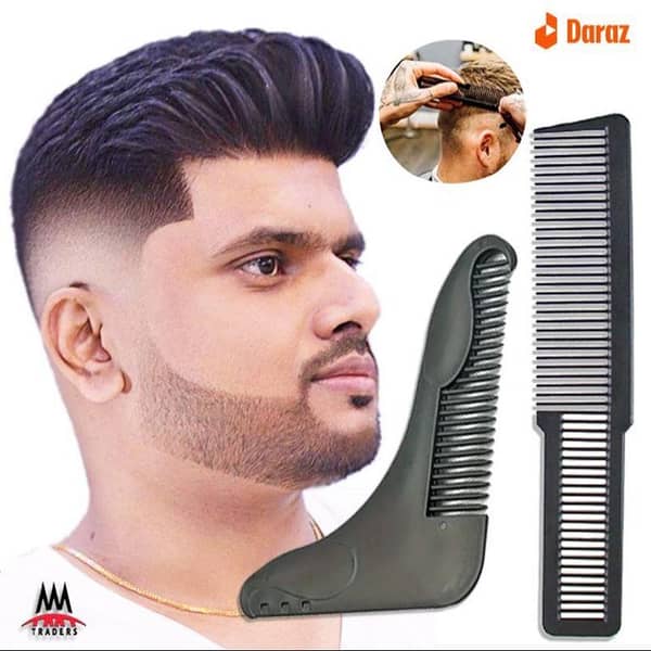 Hair Cutting Comb for Men and Women – Lightweight, Carbon Plastic, Anti-Static, Professional Beard Shaping and Styling Comb