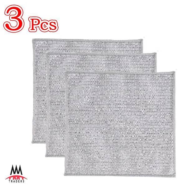 5/10PCs Magic Dishcloth Wire Cleaning Cloths Kitchen Silver Dish Pot Washing Cloth Towels Metal Steel Wire Rags for Kitchen 20x20cm