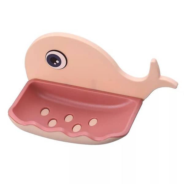 Whale-Shaped Soap Box and Wall-M mounted Soap Tray for Bathroom