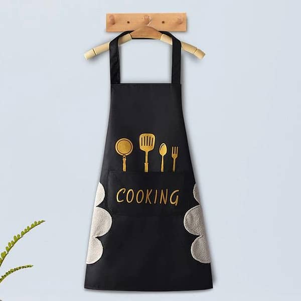 Hand-wiping Kitchen Waterproof Apron Wipeable Adult Oil Resistant Cooking Overclothes Sleeveless Apron Anti-fouling Women Cooking Baking Restaurant Female Striped apron Kitchen Accessories Home Cleaning Tools