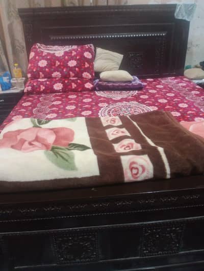solid wood bed availble