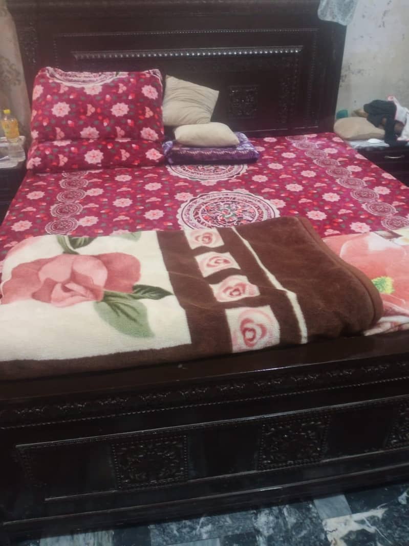 solid wood bed availble 1
