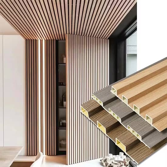 Wpc fluted panel-Media wall- Pvc wallpanel-Solid panel-Wall panel 12