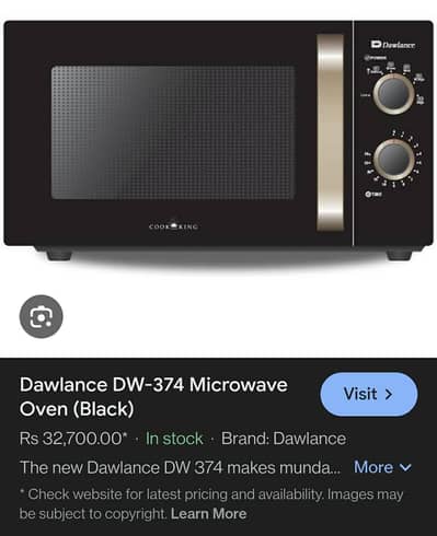 Dawlance Microwave not use in New Condition