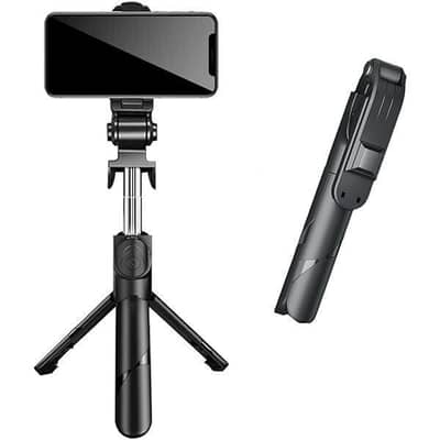 Portable Black Selfi Stick - Lightweight Design for Multiple Shooting