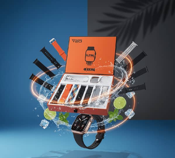 Y20 Ultra Smart Watch – Multi-Strap Smartwatch (Sports Edition)