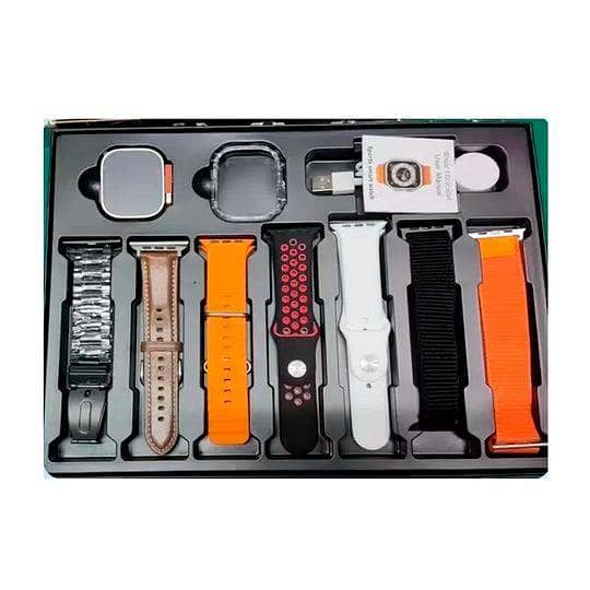 DT900 Ultra 9 Smartwatch Gift Set (7 Straps + Wireless Charger)