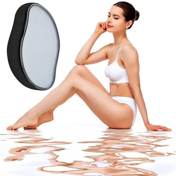 Crystal Hair Remover: Nano Glass Manual Epilator for painless body hair removal (arms, legs, underarms, bikini)