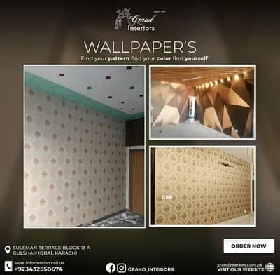 Wallpapers wall morals wall panels wpvc panels by Grand interiors