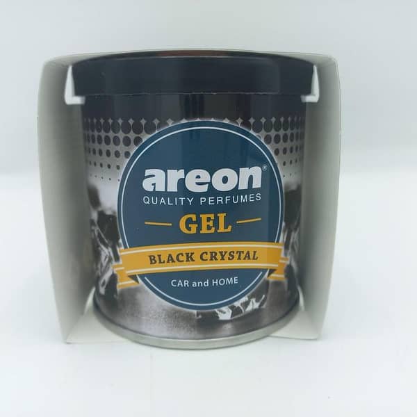 Areon Gel Black Crystal – Premium Gel Air Freshener for Car, Home & Office