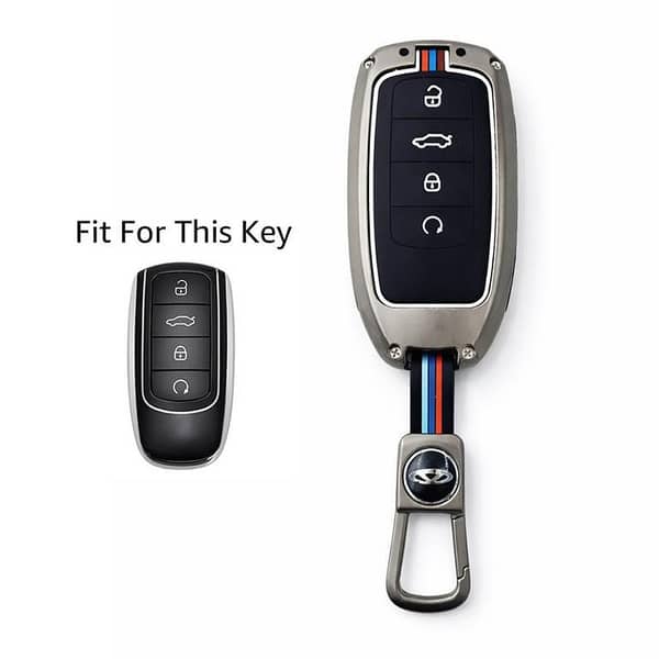 Jaecoo J7 Metal Key Cover — Premium Zinc Alloy Smart Key Case with Full Protection and Luxury Finish