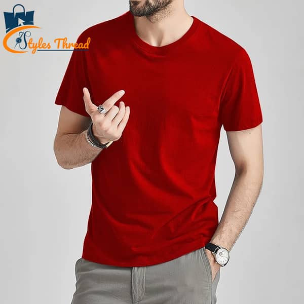 STYLES THREAD Breathable Round Neck T-Shirt for Men – Premium Summer Essential