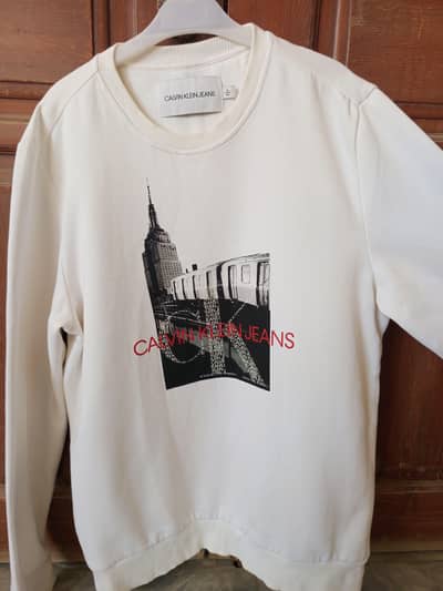 White Sweatshirt Original Calvin Klien