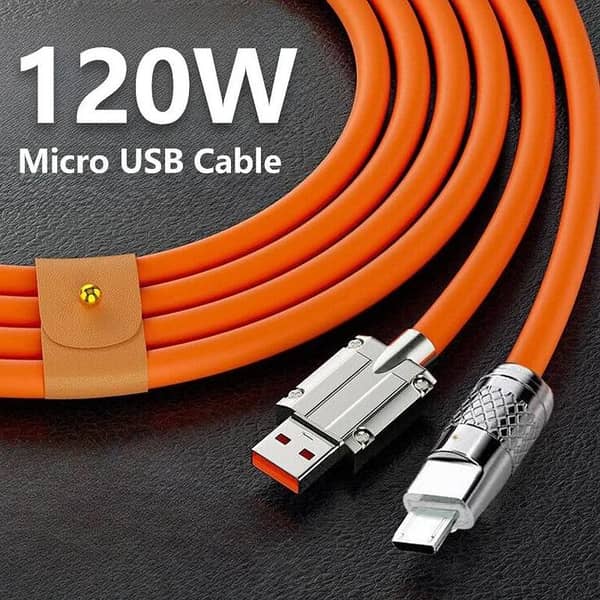 3in1 120W 6A Fast Charging Type C Micro USB Cable for iPhone Samsung Huawei Xiaomi LED Phone Charger Silicone Data Cord Wire
