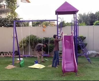 Iron & Pvc Swings | Park Swings | Kids Swings | Kids Slides in Lahore