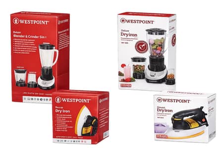 Westpoint Blender Grinder + Dry Iron Set (Brand New with Warranty)