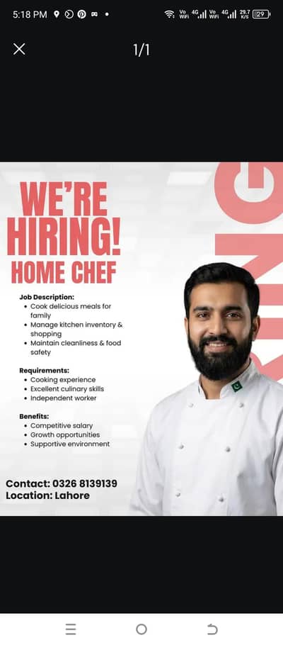 hiring cook