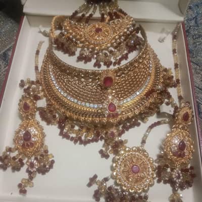 Gold plated bridal jewelry