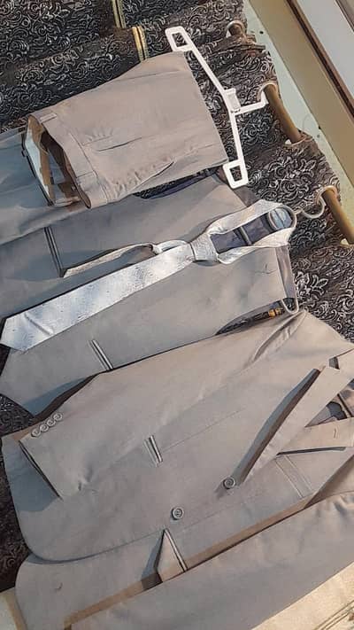 premium gray formal suit set