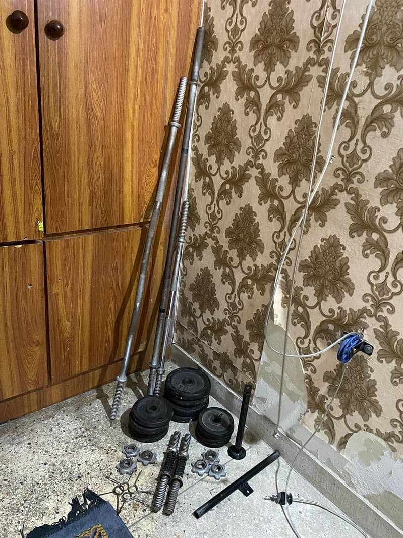 Dumbells, Weights, Bench, Wall Cable Machine 3