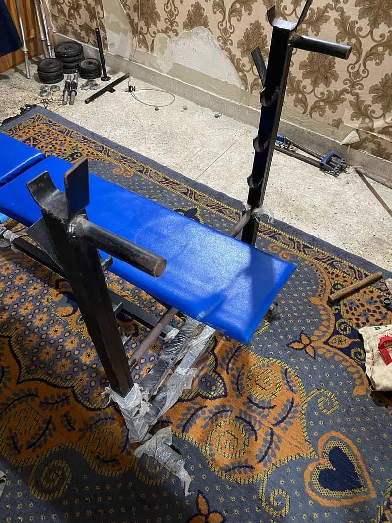 Dumbells, Weights, Bench, Wall Cable Machine 7