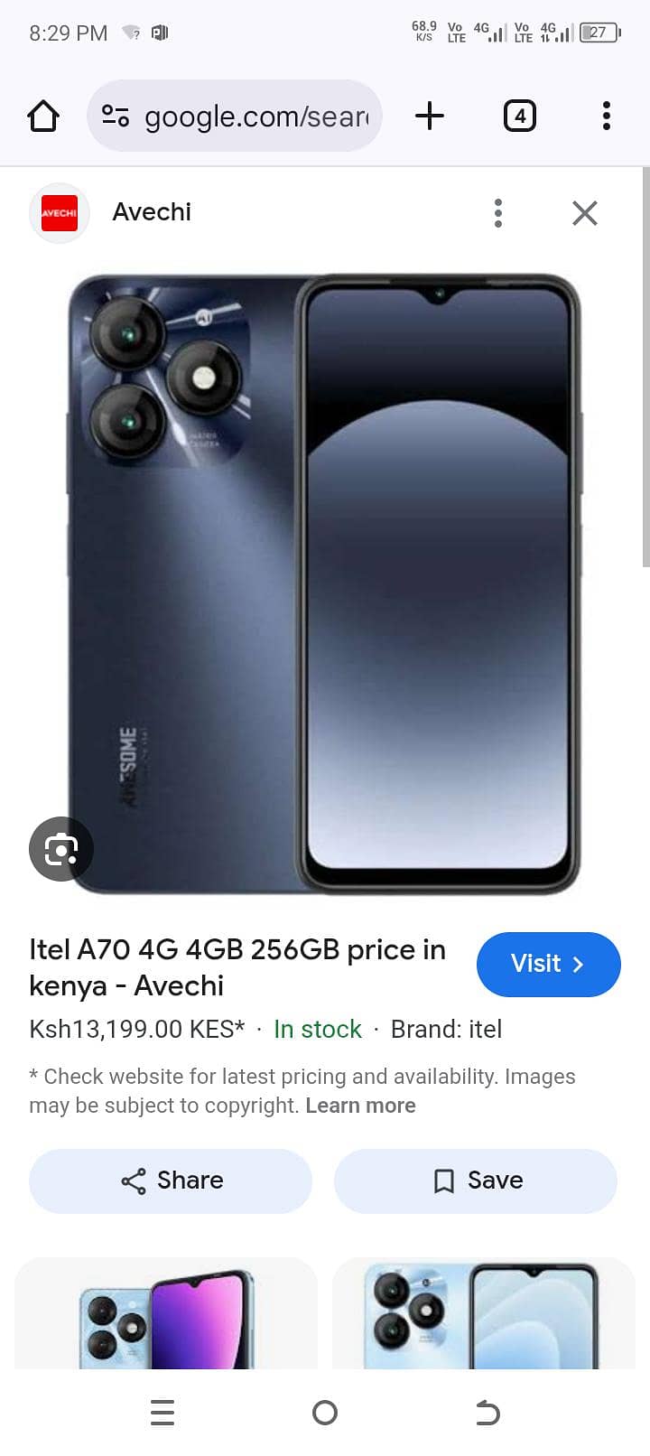 A50 itel 1