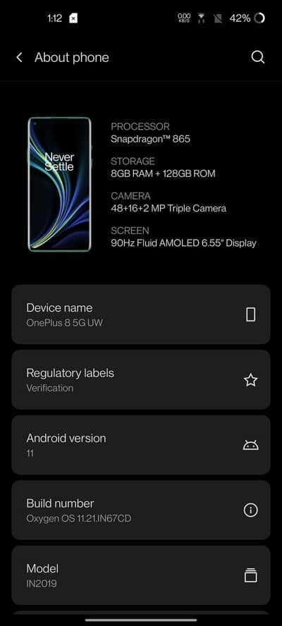 OnePlus 8 5G Exchange sale