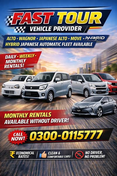 Alto / WagonR / Cultus Car Rental Services – Affordable & Reliable