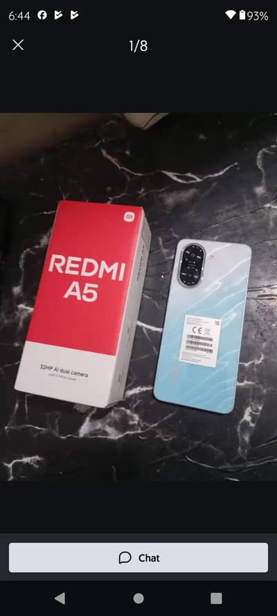 Redmi A5 4gb 128gb 8 month warranty