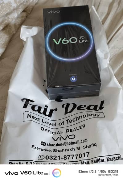 Vivo V60 lite 5 G 12+12/256 90wat charger